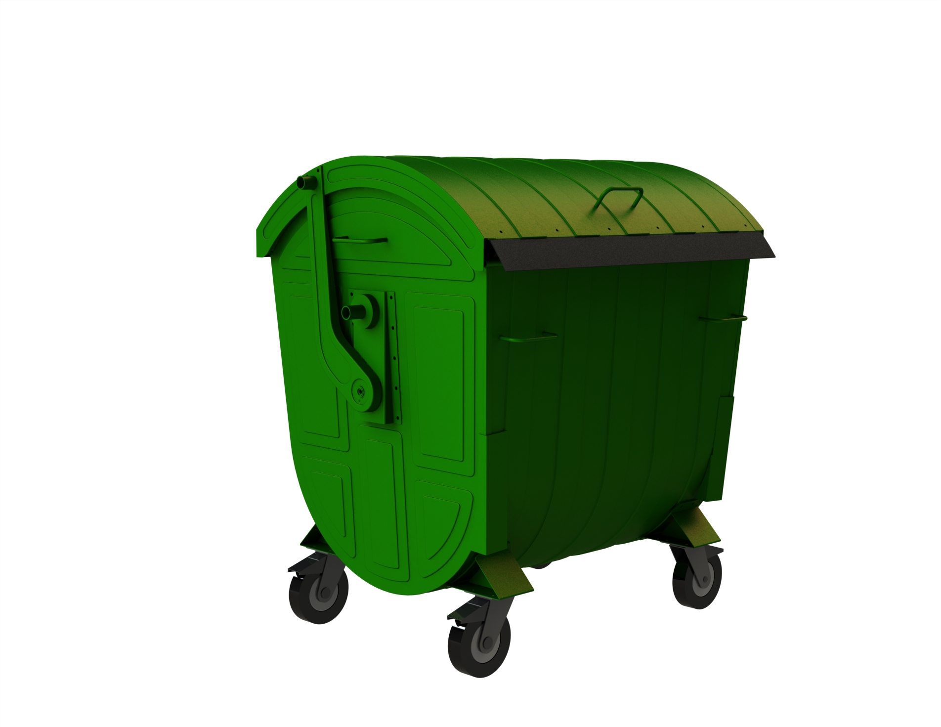 Євроконтейнер для сміття 1100 літрів металевий фарбований (1.1м3) РЕЛАЙН